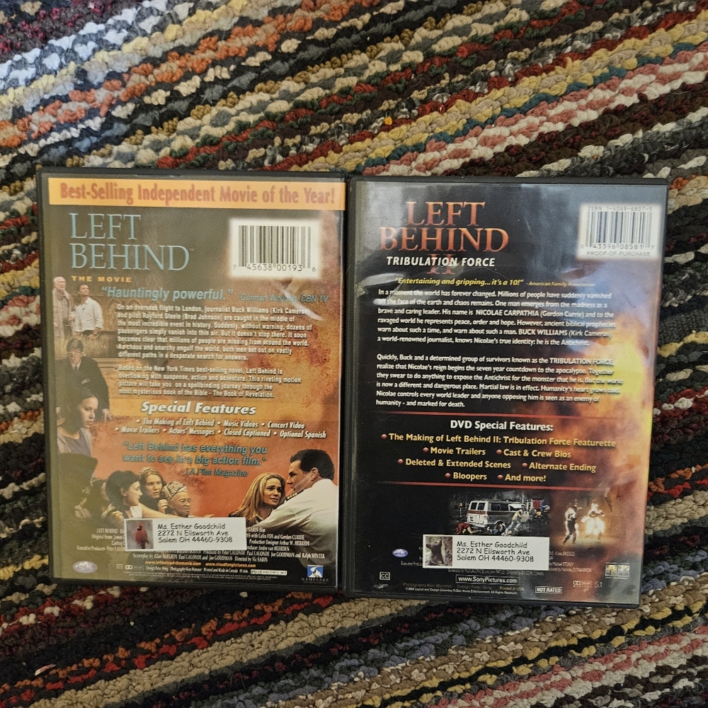 LEFT BEHIND DVD'S, the Rapture movies, Kirk Cameron movies - Picture 2 of 2